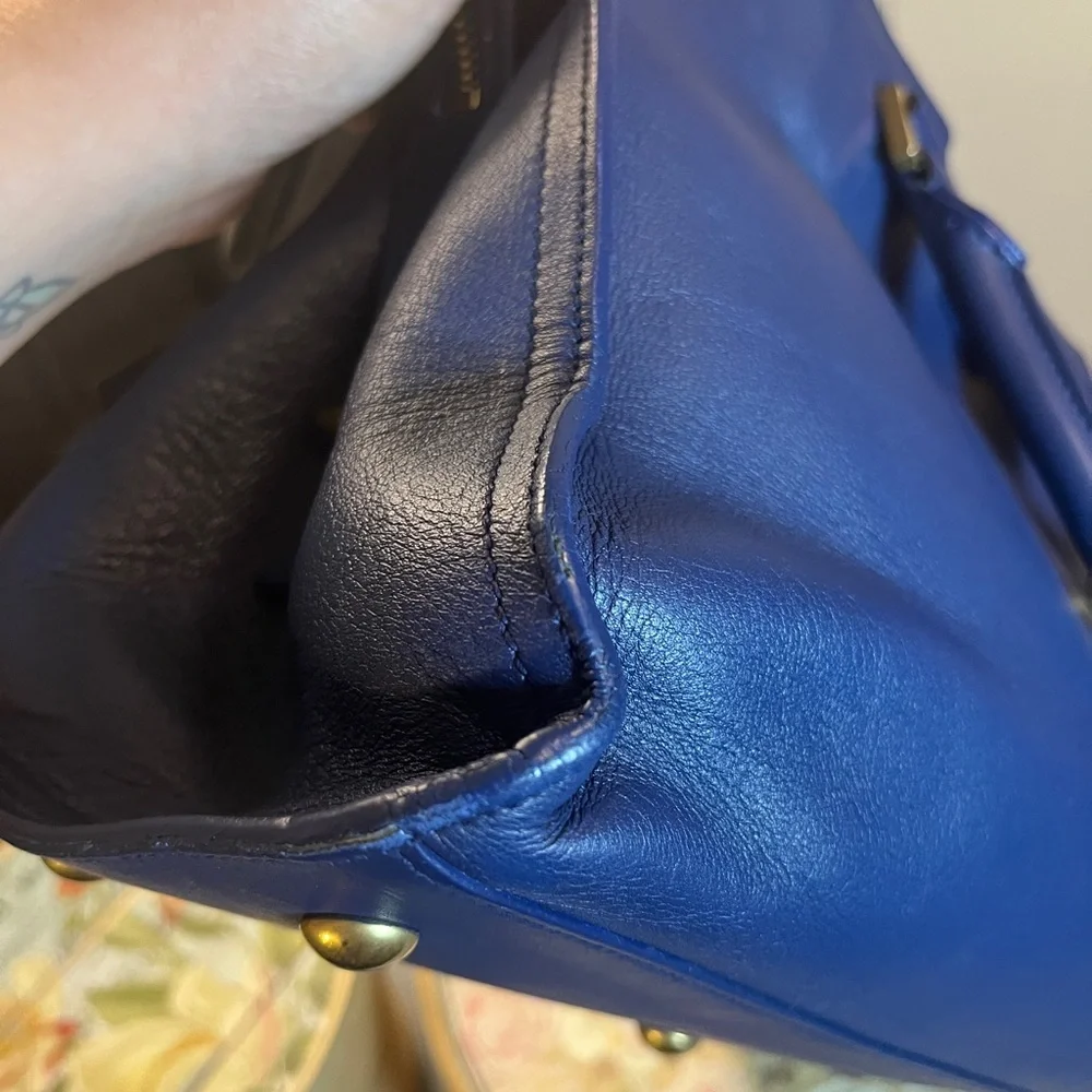 Yves Saint Laurent YSL Blue Leather Cabas Chyc - Picture 9 of 17
